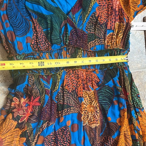 Farm Rio Puff Sleeve Maxi Dress Size M NWT - Picture 12 of 16